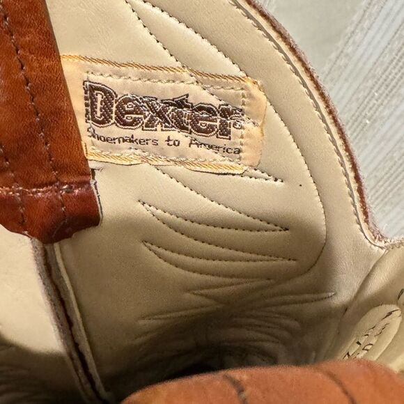 Dexter Women Boots Western Cowboy Sz 8.5 Cognac Brown Mid Calf Unisex Men 6 - Picture 4 of 11